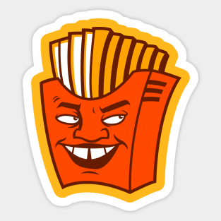 Sketchy Face Fries Sticker